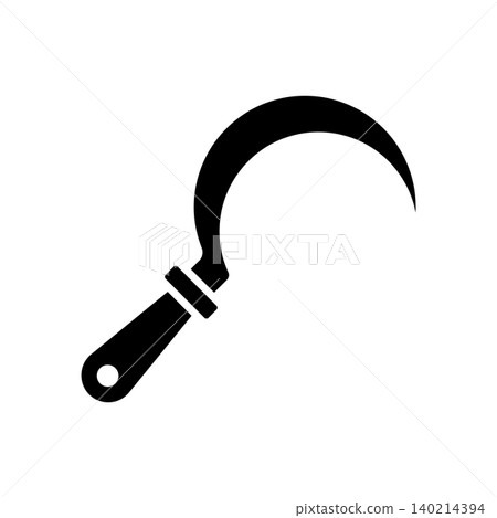 sickle icon vector design template in white background 140214394