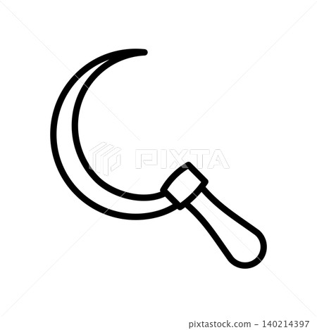 sickle icon vector design template in white background 140214397