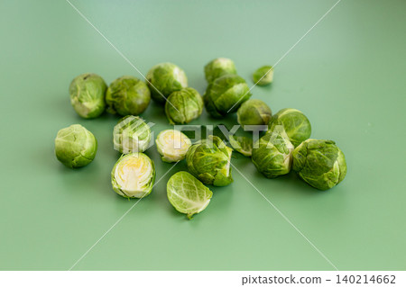 raw green brussels sprouts natural vegetable ingredient raw green brussels sprouts natural vegetable ingredient 140214662