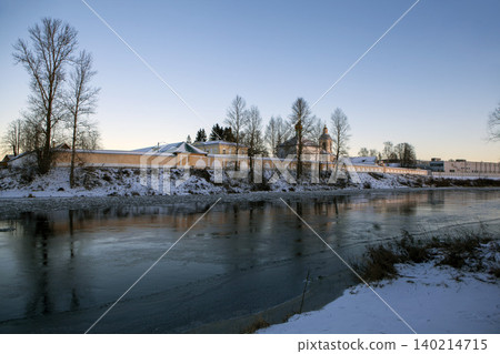 The Msta River and the Holy Spirit Jacob Borovichi Monastery. Borovichi, Novgorod Oblast, Russia The Msta River and the Holy Spirit Jacob Borovichi Monastery. Borovichi, Novgorod Oblast, Russia 140214715