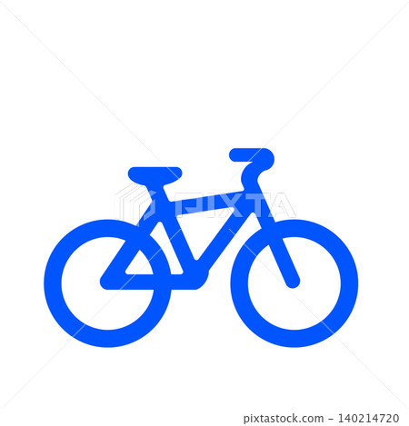 A simple bicycle pictogram (blue) representing bicycle parking areas and traffic information. A simple bicycle pictogram (blue) representing bicycle parking areas and traffic information. 140214720