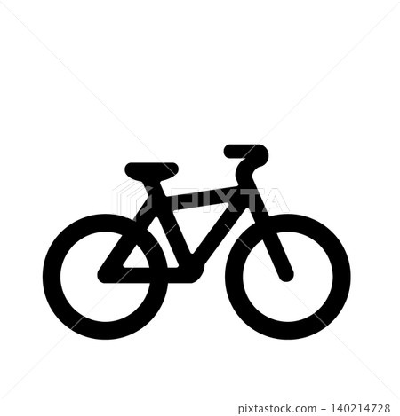 A simple bicycle pictogram (black) used to indicate bicycle parking areas and traffic directions. A simple bicycle pictogram (black) used to indicate bicycle parking areas and traffic directions. 140214728