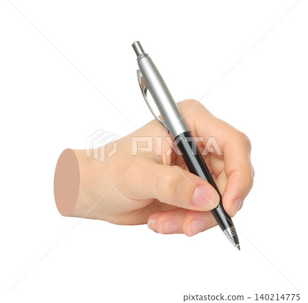 Hands with business pen isolated on transparent background. Contemporary art design Hands with business pen isolated on transparent background. Contemporary art design 140214775