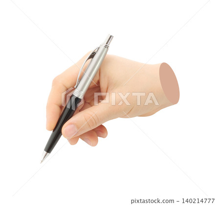 Hands with business pen isolated on transparent background. Contemporary art design Hands with business pen isolated on transparent background. Contemporary art design 140214777