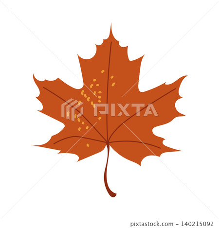 Orange maple leaf vector autumn illustration with warm textures Orange maple leaf vector autumn illustration with warm textures 140215092
