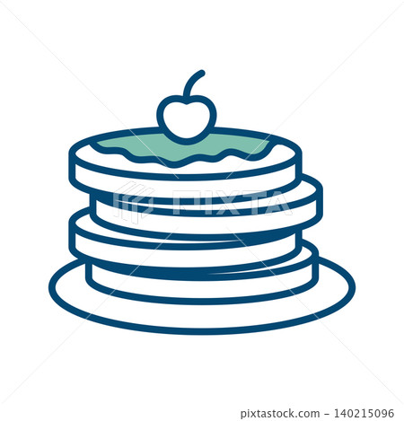 pancake icon vector design template in white background pancake icon vector design template in white background 140215096