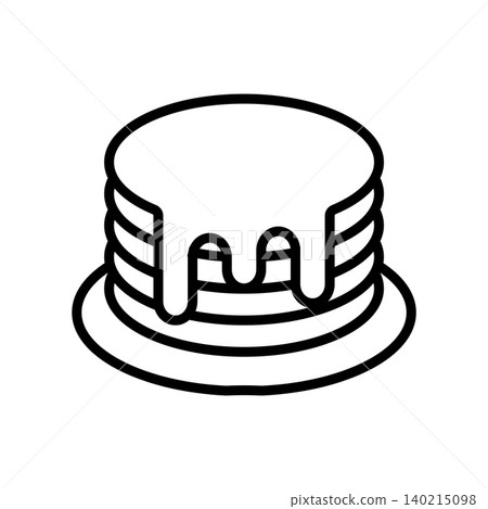 pancake icon vector design template in white background pancake icon vector design template in white background 140215098