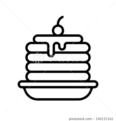 pancake icon vector design template in white background pancake icon vector design template in white background 140215102