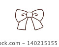 Cute ribbon illustration material - simple 140215155