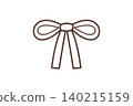 Cute ribbon illustration material - bow tie 140215159