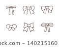 Cute ribbon illustration set - line art 140215160