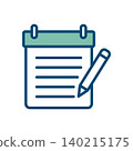 notepad icon vector design template in white background 140215175