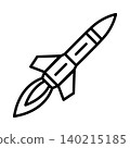 missile icon vector design template in white background 140215185