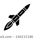 missile icon vector design template in white background 140215186