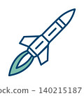missile icon vector design template in white background 140215187