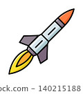 missile icon vector design template in white background 140215188