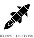 missile icon vector design template in white background 140215190