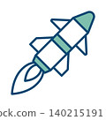 missile icon vector design template in white background 140215191