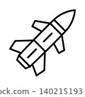 missile icon vector design template in white background 140215193