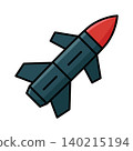 missile icon vector design template in white background 140215194