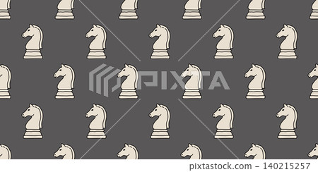 The simple repeating pattern of the chess piece knight The simple repeating pattern of the chess piece knight 140215257