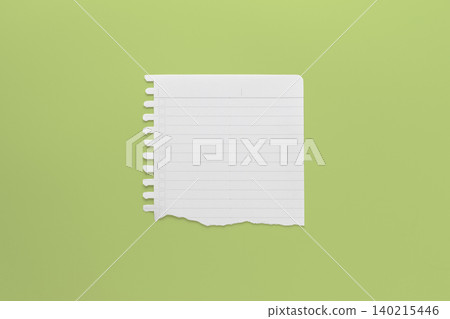 A photograph of a notepad page taken from directly above, against a green background. A photograph of a notepad page taken from directly above, against a green background. 140215446