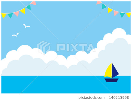 Summer ocean frame material Summer ocean frame material 140215998