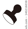 Illustration of a wooden stamp 140216038