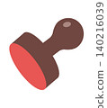 Illustration of a wooden stamp 140216039