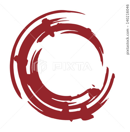 A simple, Japanese-style illustration of a red circle. A simple, Japanese-style illustration of a red circle. 140216046