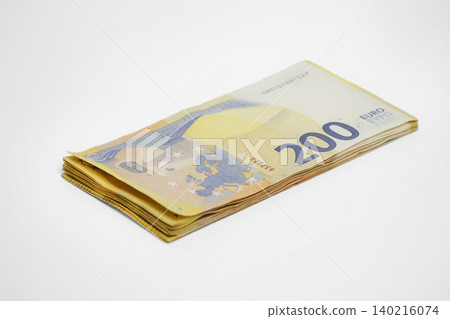 Stack of 200 Euro Banknotes - European Currency, Finance, and Wealth Concept Stack of 200 Euro Banknotes - European Currency, Finance, and Wealth Concept 140216074