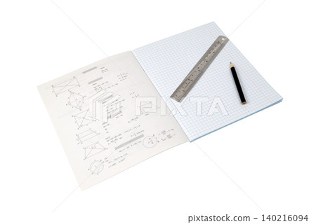 open school notebook for geometry with a ruler and a pencil open school notebook for geometry with a ruler and a pencil 140216094