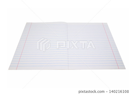 student lined notebook in perspective view student lined notebook in perspective view 140216108