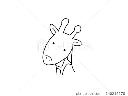 Giraffe (1) - Line drawing Giraffe (1) - Line drawing 140216278
