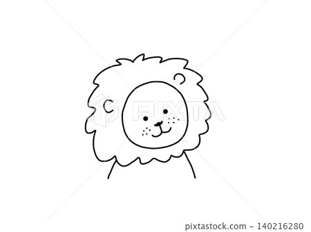 獅子(1)- 線描圖 獅子(1)- 線描圖 140216280