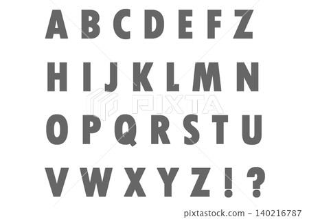 5個字母,大寫字母,灰色 5個字母,大寫字母,灰色 140216787