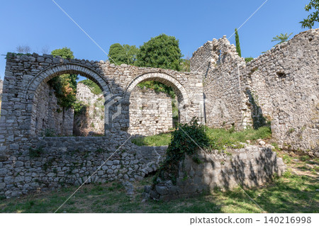 Stone arches and medieval fortress ruins in Stari Bar old town, Montenegro Stone arches and medieval fortress ruins in Stari Bar old town, Montenegro 140216998