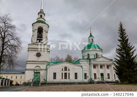 Historic Orthodox church and bell tower architecture in Nevyansk, Russia Historic Orthodox church and bell tower architecture in Nevyansk, Russia 140217046