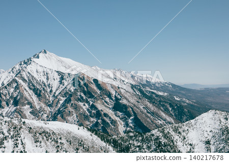 Snowy Peak Galina mountain landscape near Arshan village in Eastern Siberia Snowy Peak Galina mountain landscape near Arshan village in Eastern Siberia 140217678
