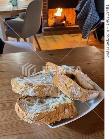 Rustic Bread with Golden Crust Texture Rustic Bread with Golden Crust Texture 140218491