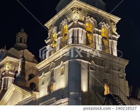 Cordoba, Argentina - April 10, 2026: Architectural details of the Cathedral of Cordoba 140218527