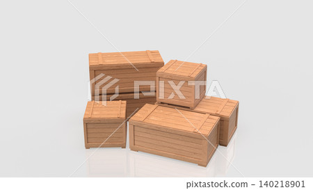 Wooden Cargo Crates For Warehouse Storage 3d render. Wooden Cargo Crates For Warehouse Storage 3d render. 140218901