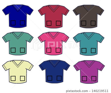 Medical scrub set of 9 colors 140219511