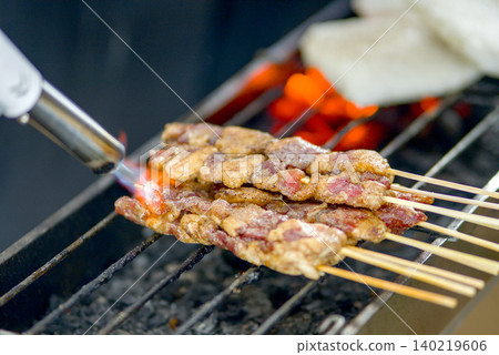meat, cooking, charcoal 140219606