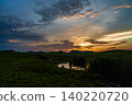 Early summer in Soni Highlands: A beautiful sunset sky after dusk and its reflection in Okame Pond (Part 2) 140220720