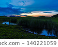 Early summer in Soni Plateau: Beautiful blue hour sky and lingering light on the mountainside ③ 140221059