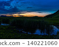 Early summer in Soni Plateau: Beautiful blue hour sky and lingering light on the mountainside ④ 140221060