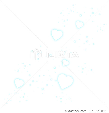 Light blue glitter particles and heart illustrations Light blue glitter particles and heart illustrations 140221096