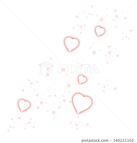 Red glitter particles and heart illustration Red glitter particles and heart illustration 140221102