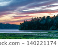 Sunset and Ozenuma Lake Sunset and Ozenuma Lake 140221174